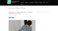 Desktop Screenshot of blog.decorativematerials.com