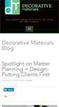 Mobile Screenshot of blog.decorativematerials.com